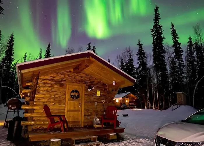1 Bd. Deluxe Log Dry Cabin| Views Northern Lights!